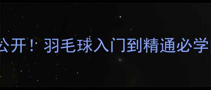 图片 🏸压线技巧大公开！羽毛球入门到精通必学的控球秘籍💡1