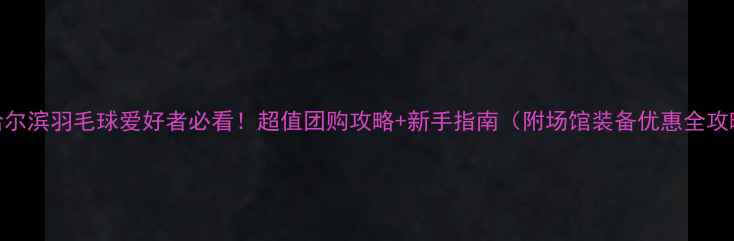 图片 🏸哈尔滨羽毛球爱好者必看！超值团购攻略+新手指南（附场馆装备优惠全攻略）