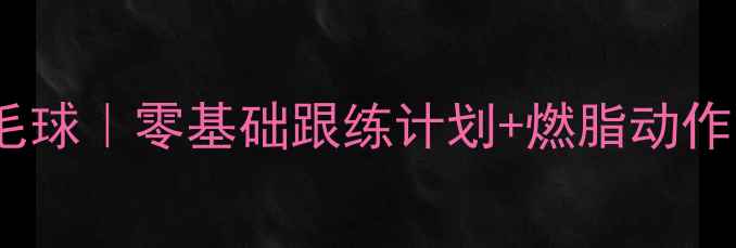 图片 🏸在家高效练羽毛球｜零基础跟练计划+燃脂动作（附详细教程）2