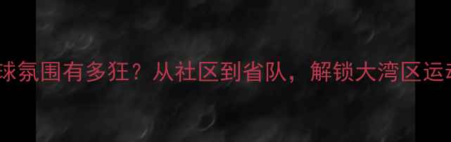 图片 🏸广东羽毛球氛围有多狂？从社区到省队，解锁大湾区运动新姿势！1