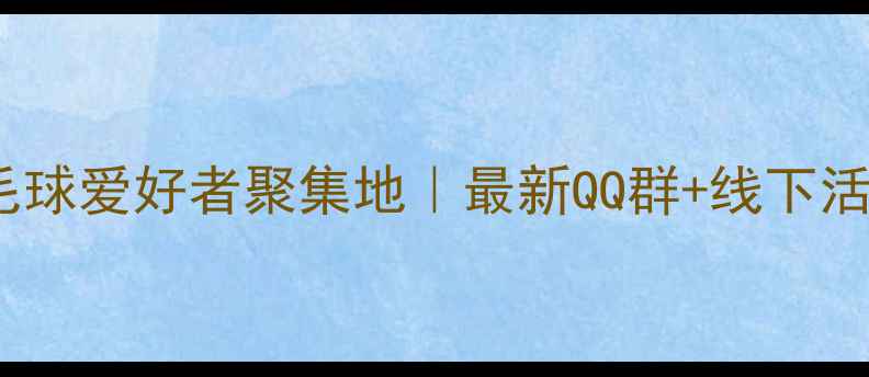 图片 🏸深圳羽毛球爱好者聚集地｜最新QQ群+线下活动指南🏸2