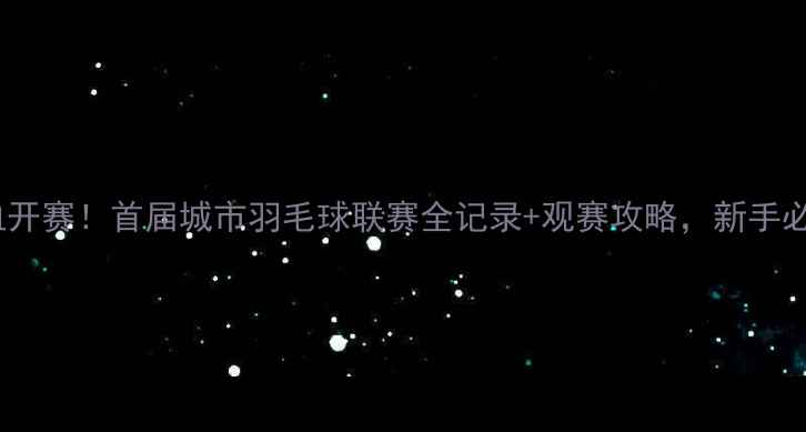 图片 🏸热血开赛！首届城市羽毛球联赛全记录+观赛攻略，新手必看！1