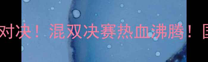 图片 🏸羽毛球中国VS丹麦巅峰对决！混双决赛热血沸腾！国羽必看赛事回顾+战术🏸
