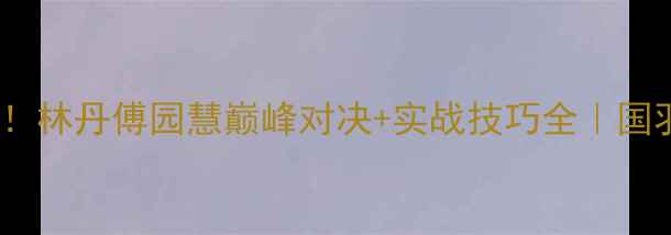 图片 🏸羽毛球双打必看！林丹傅园慧巅峰对决+实战技巧全｜国羽黄金年代回忆录2