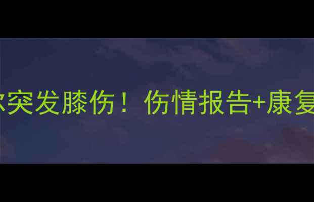 图片 🏸羽毛球名将内维尔突发膝伤！伤情报告+康复时间+未来展望全🏸