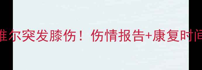 图片 🏸羽毛球名将内维尔突发膝伤！伤情报告+康复时间+未来展望全🏸2