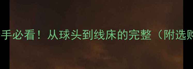 图片 🏸羽毛球结构｜新手必看！从球头到线床的完整（附选购指南&保养技巧）