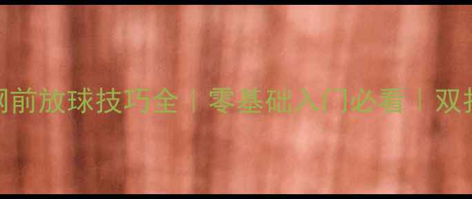 图片 🏸羽毛球网前放球技巧全｜零基础入门必看｜双打制胜关键