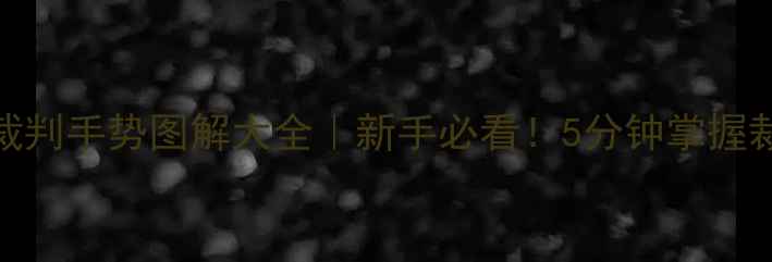 图片 🏸羽毛球裁判手势图解大全｜新手必看！5分钟掌握裁判规则🏸