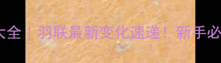 图片 🏸羽毛球规则大全｜羽联最新变化速递！新手必看入门指南✨1