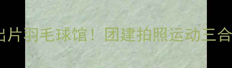 图片 🏸郑州最出片羽毛球馆！团建拍照运动三合一攻略📸1