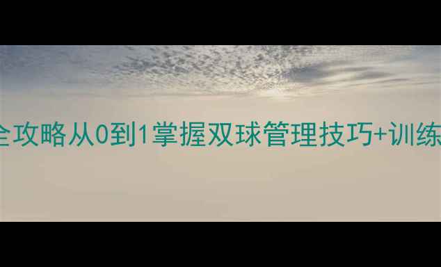 图片 🏸🏸乒乓羽毛球主管全攻略从0到1掌握双球管理技巧+训练方案（附装备清单）2