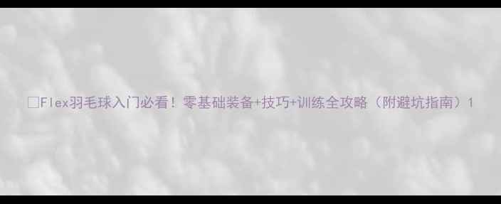 图片 💥Flex羽毛球入门必看！零基础装备+技巧+训练全攻略（附避坑指南）1