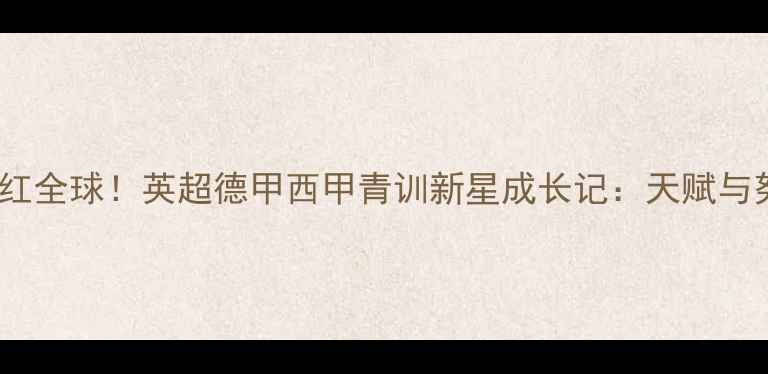 图片 🔥23岁足联球员爆红全球！英超德甲西甲青训新星成长记：天赋与努力的完美结合🔥1