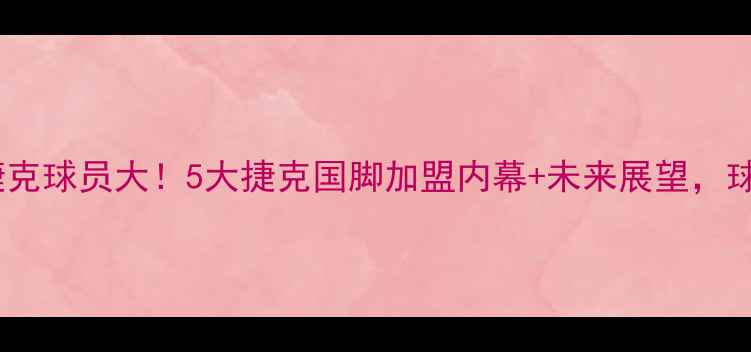 图片 🔥AC米兰捷克球员大！5大捷克国脚加盟内幕+未来展望，球迷必看！1