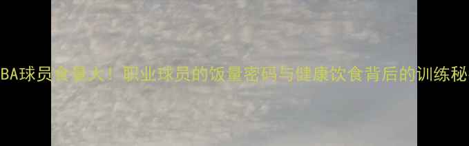 图片 🔥CBA球员食量大！职业球员的饭量密码与健康饮食背后的训练秘密1