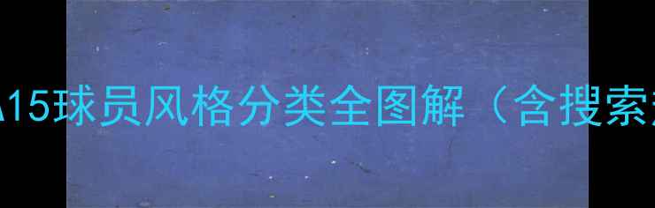 图片 🔥FIFA15球员风格分类全图解（含搜索热词）