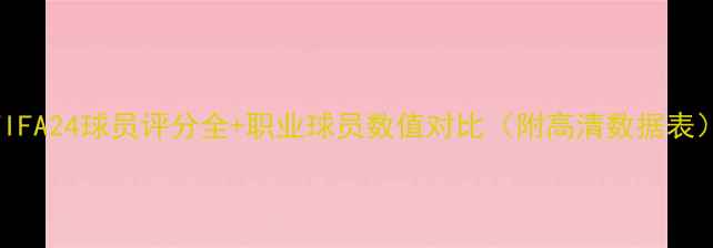 图片 🔥FIFA24球员评分全+职业球员数值对比（附高清数据表）🚀