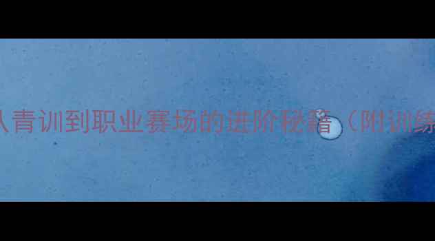 图片 🔥MCNair球员养成指南：从青训到职业赛场的进阶秘籍（附训练装备清单+职业发展路径）