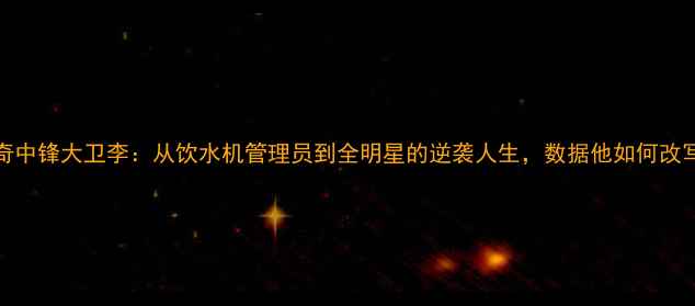 图片 🔥NBA传奇中锋大卫李：从饮水机管理员到全明星的逆袭人生，数据他如何改写历史！2