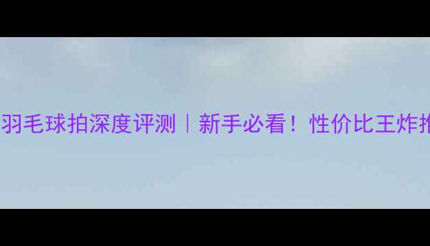 图片 🔥SK10羽毛球拍深度评测｜新手必看！性价比王炸推荐💥1