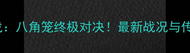 图片 🔥UFC王冠之战：八角笼终极对决！最新战况与传奇选手盘点🔥
