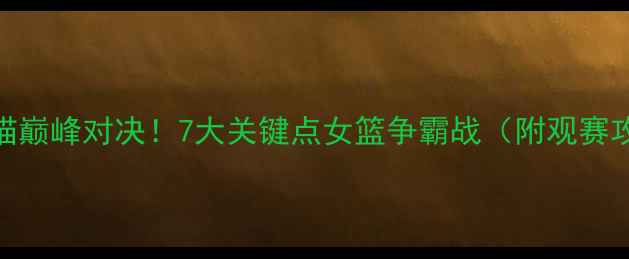 图片 🔥WNBA太阳vs山猫巅峰对决！7大关键点女篮争霸战（附观赛攻略+胜负预测）2