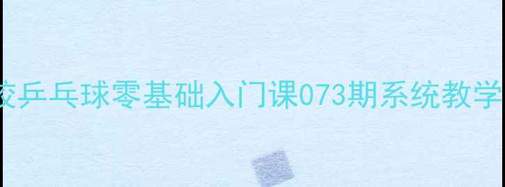 图片 🔥上海体校乒乓球零基础入门课073期系统教学全攻略🏓2