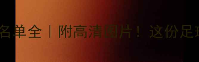 图片 🔥世界杯欧洲杯球员名单全｜附高清图片！这份足球迷必看清单请收好1