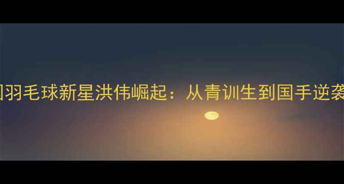 图片 🔥中国羽毛球新星洪伟崛起：从青训生到国手逆袭全🔥1