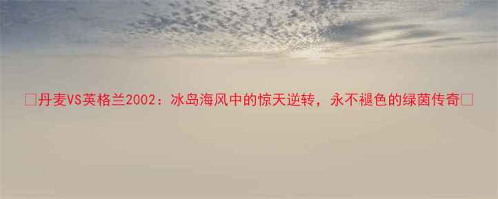 图片 🔥丹麦VS英格兰2002：冰岛海风中的惊天逆转，永不褪色的绿茵传奇🔥