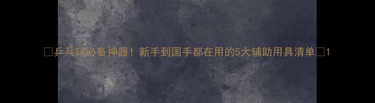 图片 🔥乒乓球必备神器！新手到国手都在用的5大辅助用具清单🔥1