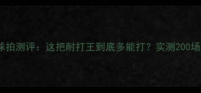 图片 🔥亚狮龙羽毛球拍测评：这把耐打王到底多能打？实测200场真实数据！🏸1