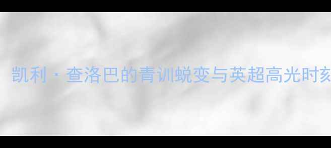 图片 🔥切尔西21号球员：凯利·查洛巴的青训蜕变与英超高光时刻全（附赛季数据）