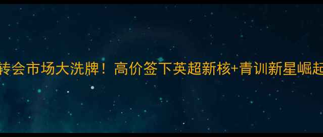 图片 🔥切尔西赛季转会市场大洗牌！高价签下英超新核+青训新星崛起，内幕曝光！