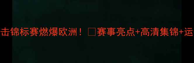 图片 🔥匈牙利拳击锦标赛燃爆欧洲！🔥赛事亮点+高清集锦+运动员采访全