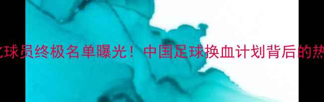图片 🔥国安归化球员终极名单曝光！中国足球换血计划背后的热血与争议1