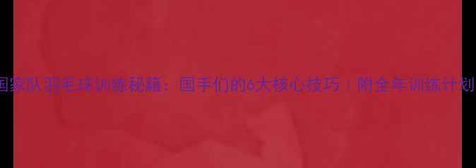 图片 🔥国家队羽毛球训练秘籍：国手们的6大核心技巧｜附全年训练计划表1