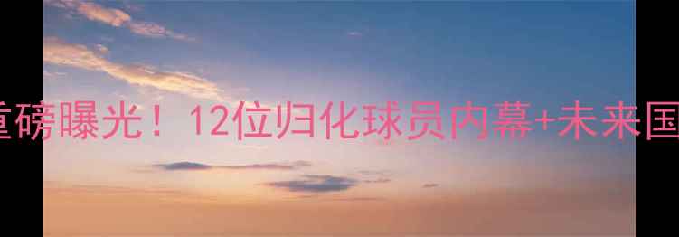 图片 🔥国足归化名单重磅曝光！12位归化球员内幕+未来国足崛起路线图💥1