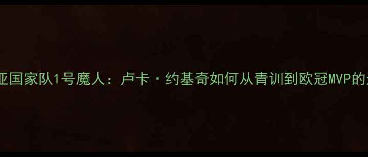 图片 🔥塞尔维亚国家队1号魔人：卢卡·约基奇如何从青训到欧冠MVP的逆袭之路2