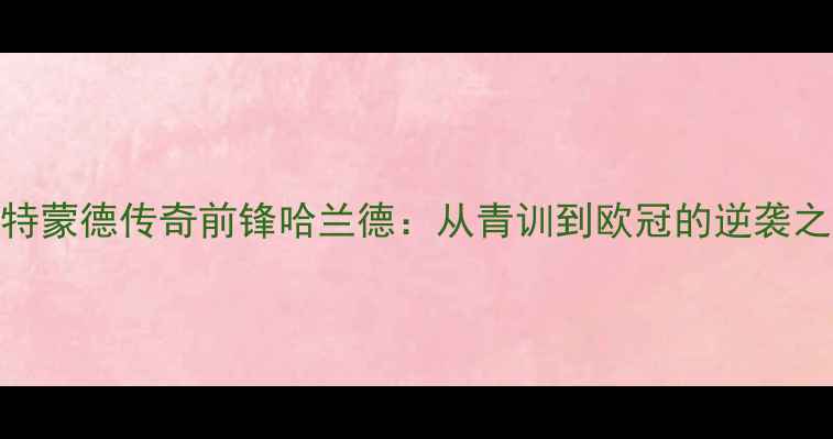 图片 🔥多特蒙德传奇前锋哈兰德：从青训到欧冠的逆袭之路🔥