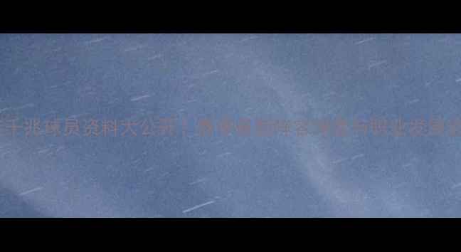 图片 🔥大连千兆球员资料大公开！赛季最新阵容深度与职业发展追踪🔥2