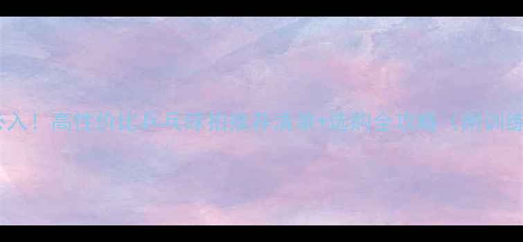 图片 🔥女生必入！高性价比乒乓球拍推荐清单+选购全攻略（附训练技巧）2