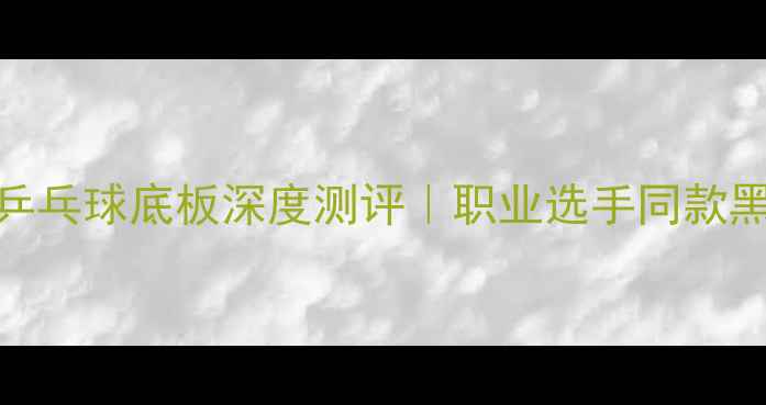 图片 🔥尹航乒乓球底板深度测评｜职业选手同款黑科技🔥
