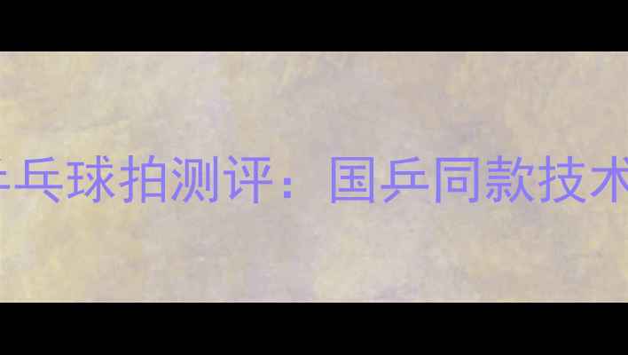 图片 🔥尼塔库三星联名乒乓球拍测评：国乒同款技术+实战体验全公开🔥