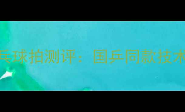 图片 🔥尼塔库三星联名乒乓球拍测评：国乒同款技术+实战体验全公开🔥2