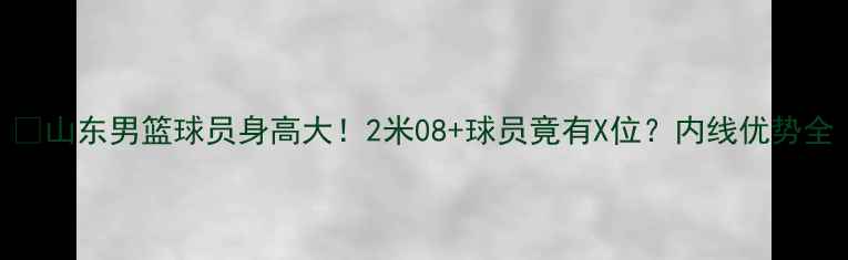 图片 🔥山东男篮球员身高大！2米08+球员竟有X位？内线优势全