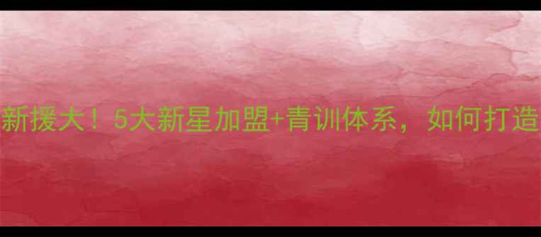 图片 🔥山东鲁能赛季新援大！5大新星加盟+青训体系，如何打造中超争冠新势力