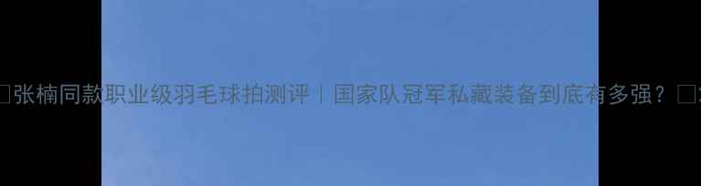 图片 🔥张楠同款职业级羽毛球拍测评｜国家队冠军私藏装备到底有多强？🏸2