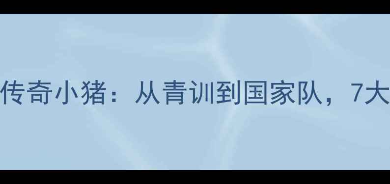 图片 🔥德国足球传奇小猪：从青训到国家队，7大高光时刻⚽